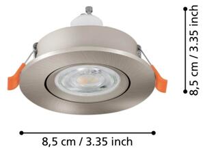 Eglo 902252 -LED kúpeľňové podhľadové bodové svietidlo BARRANCO 1xGU10/4,5W/230V IP44 chróm