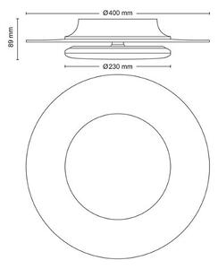Philips 8720169195219 Garnet CL580 stropné svietidlo LED D400mm 30W/3400lm 4000K biela