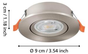 Eglo 902267 - LED zapustené bodové svietidlo BARRANCO LED/4,8 W/230 V matný chróm