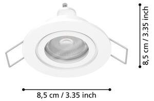 Eglo 902247 - LED kúpeľňové podhľadové bodové svietidlo BARRANCO 1xGU10/4,5W/230V IP44 biela
