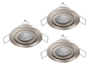 Eglo 902239 - SADA 3xLED kúpeľňové podhľadové svietidlo BARRANCO 1xGU10/4,5W/230V IP44 chróm