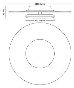 Philips 8720169195295 Garnet CL580 stropné svietidlo LED D500mm 40W/4400lm 4000K biela