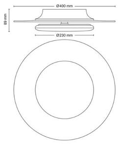 Philips 8720169195172 Garnet CL580 stropné svietidlo LED D400mm 30W/3100lm 2700K biela