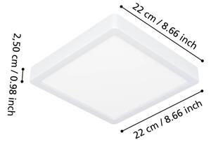 Eglo 901336 - LED Kúpeľňové stropné svietidlo FUEVA LED/10,5W/230V 22x22cm IP44 biela