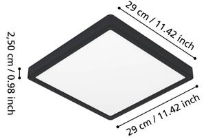 Eglo 901331 - LED kúpeľňové stropné svietidlo FUEVA LED/13W/230V 29x29 cm IP44 čierne