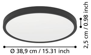 Eglo 901301-LED Stropné svietidlo FUEVA LED/17W/230V 2700/4000/6500K pr.38,9cm čierna