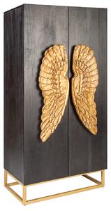 Komoda ANGEL 70 cm - čierna, zlatá
