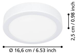 Eglo 901306-LED Stropné svietidlo FUEVA LED/7,5W/230V 2700/4000/6500K priemer 16,6 cm biele