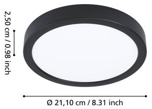 Eglo 901325 - LED kúpeľňové stropné svietidlo FUEVA LED/11,5W/230V pr.21,1cm IP44 čierne
