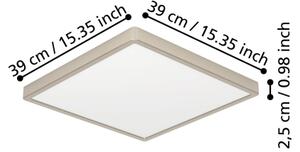 Eglo 901323 - LED stropné svietidlo FUEVA LED/17,5W/230V 2700/4000/6500K 39x39 cm chróm