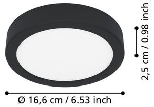 Eglo 901297-LED Stropné svietidlo FUEVA LED/7,5W/230V 2700/4000/6500K pr. 16,6 cm čierne