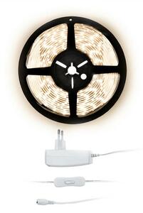 SOLIGHT LED svetelný pás, 5m, sada s adaptérom, 4,8W/m, IP20, neutrálna biela