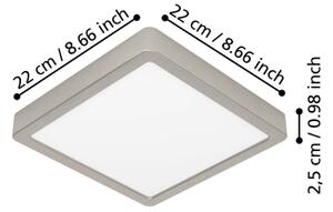 Eglo 901321 - LED stropné svietidlo FUEVA LED/10,5W/230V 2700/4000/6500K 22x22 cm chróm