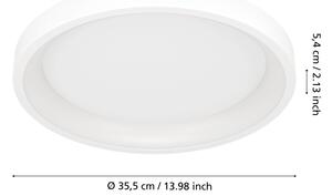 Eglo 901912 - LED RGBW stmievateľné stropné svietidlo LORETELLO-Z LED/19,6W/230V priemer 35 cm biela