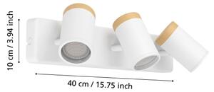 Eglo 300004 - Kúpeľňové bodové svietidlo CONSUMA 3xGU10/3W/230V IP44 biela/béžová