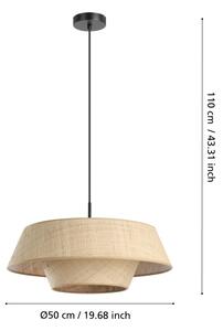 Eglo 44096 - Luster na lanku MARFORD 1xE27/60W/230V lýko