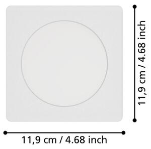 Eglo 901399 - LED podhľadové svietidlo FUEVA LED/6,3W/230V 11,9x11,9 cm biela