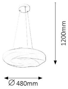 Rabalux 2266 - LED Luster GISELE LED/24W/230V biela