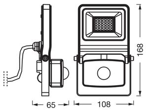 Osram - LED reflektor s senzorem ENDURA LED/20W/230V 4000K IP44