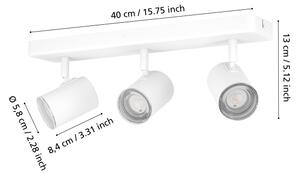 Eglo 901963 - Kúpeľňové bodové svietidlo CONSUMA 3xGU10/5W/230V IP44 biele