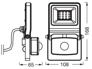 Osram - LED reflektor so senzorom ENDURA LED/10W/230V 3000K IP44