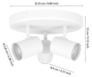 Eglo 901962 - Kúpeľňové bodové svietidlo CONSUMA 3xGU10/5W/230V IP44 biela