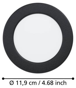 Eglo 901387 - LED zapustené svietidlo FUEVA LED/6,3W/230V priemer 11,9 cm čierne