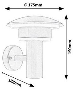 Rabalux 8976 - LED Vonkajšie nástenné svietidlo DENMARK LED/9W/230V IP44 1000lm 4000K