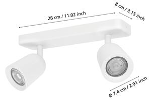Eglo 901946 - Bodové svietidlo CAMALDOLI 2xGU10/10W/230V biela