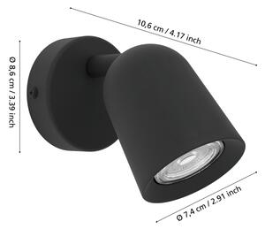 Eglo 901952 - Nástenné bodové svietidlo CAMALDOLI 1xGU10/5W/230V čierna