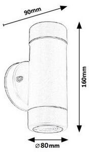 Rabalux 8837 - Vonkajšie nástenné svietidlo 2xGU10/10W/230V IP44