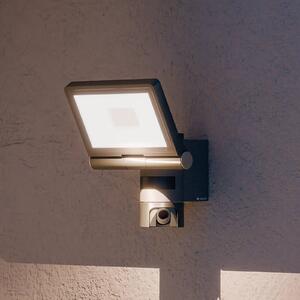 STEINEL LED kamerový reflektor XLED CAM2 SC, antracitová farba, IP44, Hliník / sivá / zinok, Hliník, Moderný, Nástenné bodové svietidlo