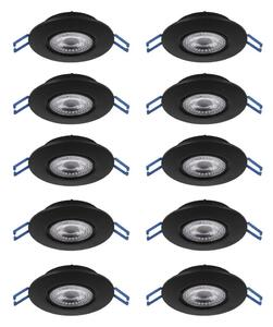 Eglo 300192 - SADA 10xLED Podhľadové svietidlo GEDREZ LED/4,9W/230V pr. 9cm čierne