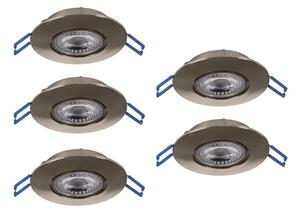 Eglo 300194 - SADA 5x LED zapustené stropné svietidlo GEDREZ LED/4,9W/230V pr. 9 cm chróm
