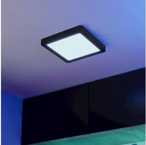 Eglo 901374-LED RGBW Stmievateľné dymové stropné svietidlo FUEVA-Z LED/10,5W/230V 22x22cm IP44 čierna
