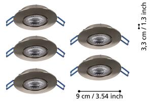 Eglo 300194 - SADA 5x LED zapustené stropné svietidlo GEDREZ LED/4,9W/230V pr. 9 cm chróm