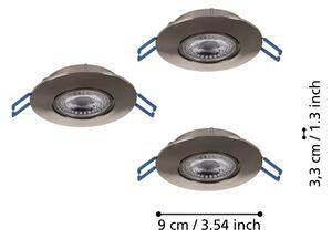 Eglo 300193 - SADA 3xLED Podhľadové svietidlo GEDREZ LED/4,9W/230V pr. 9 cm chróm