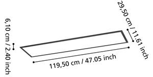Eglo 901509-LED RGBW prisadený stropný panel MORADILLO-Z LED/34W/230V 120x30cm čierny