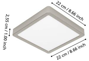 Eglo 901383-LED RGBW Stmievateľné dymové stropné svietidlo FUEVA-Z LED/10,5W/230V 22x22cm IP44 chróm