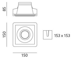 Podhľadové svietidlo FELICE 1xGU10/35W/230V