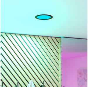 Eglo 901427-LED RGBW stropné kúpeľňové zapustené svietidlo FUEVA-Z LED/9,5W/230V 16,8cm IP44 čierne