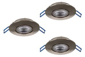 Eglo 300193 - SADA 3xLED Podhľadové svietidlo GEDREZ LED/4,9W/230V pr. 9 cm chróm