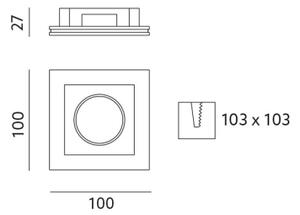Podhľadové svietidlo NEVE 1xGU10/35W/230V