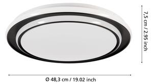 Eglo 902047 - LED stropné svietidlo MOSCHELLA LED/36W/230V priemer 49 cm čierne
