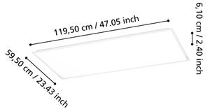 Eglo 902301 - LED Prisadený panel MORADILLO LED/36,5W/230V 120x60 cm biela