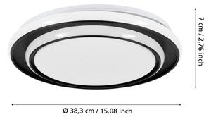 Eglo 902046 - LED stropné svietidlo MOSCHELLA LED/24W/230V pr. 40 cm čierna