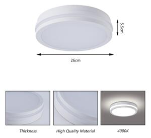 Brilagi - LED vonkajšie stropné svietidlo BENE LED/24W/230V pr. 26 cm biela IP54