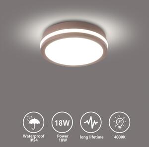Brilagi - LED vonkajšie stropné svietidlo BENE LED/18W/230V priemer 21,5 cm hnedé IP54