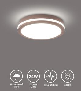 Brilagi - LED vonkajšie stropné svietidlo BENE LED/24W/230V pr. 26 cm hnedé IP54