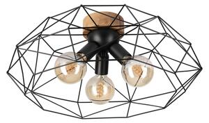 Brilagi - Stropné svietidlo WOODY BASKET 3xE27/60W/230V, priemer 60 cm, dub